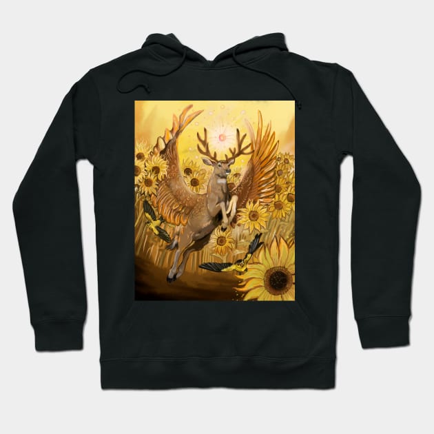 Feilds of Gold Mule Deer Hoodie by Shadowind